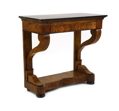 Lot 441 - A Biedermeier ash and ebonised console table
