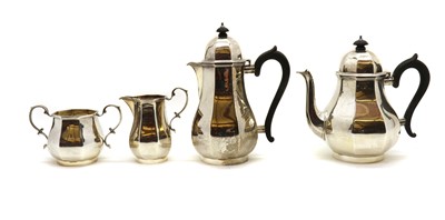 Lot 78 - A four piece silver tea service