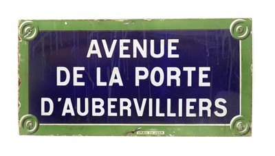 Lot 358 - A Parisian French enamel sign