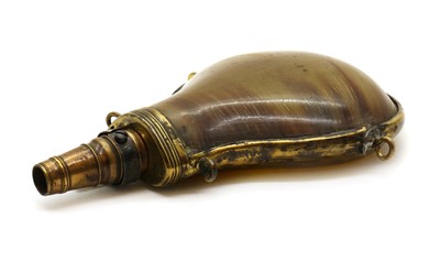 Lot 133 - A lanthorn powder flask