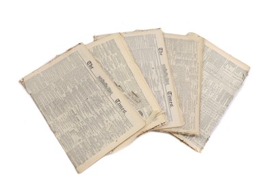 Lot 383 - The TITANIC editions of the Times Newspapers: April 17-29, 1912.