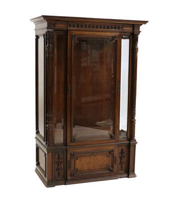 Lot 414 - A Continental mahogany display cabinet