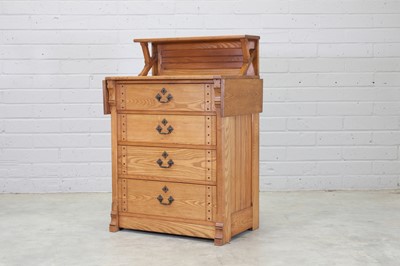 Lot 125 - A Gothic Revival-style oak dresser