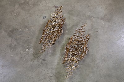 Lot 326 - A pair of German gilt-brass wall appliqués