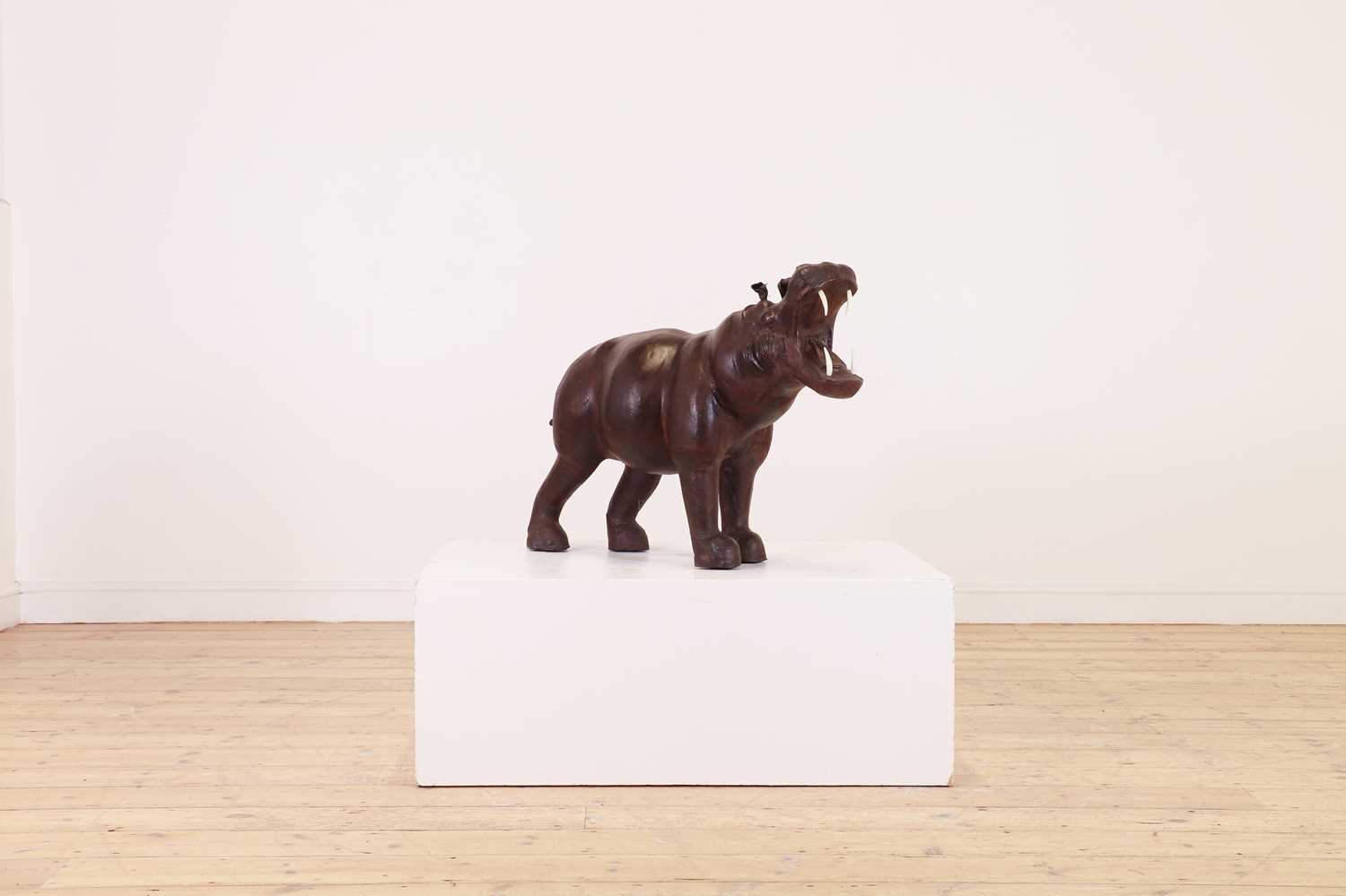 Lot 137 - A leather hippopotamus