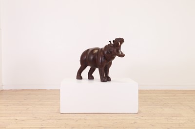 Lot 137 - A leather hippopotamus