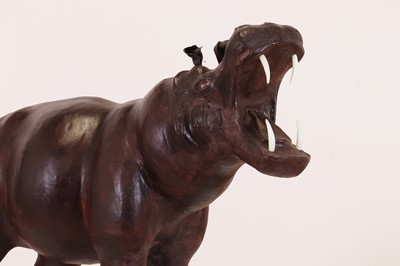 Lot 137 - A leather hippopotamus