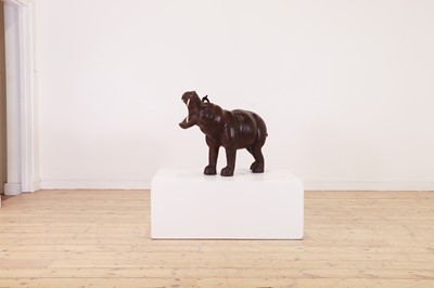 Lot 137 - A leather hippopotamus