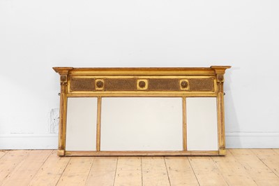 Lot 542 - A Regency giltwood and gesso overmantel mirror