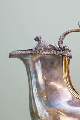 Lot 125 - A Victorian silver and silver-gilt askos jug