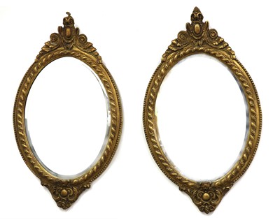 Lot 446 - A pair of gilt composition wall mirrors