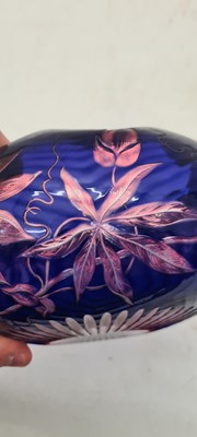 Lot 243 - A Stevens & Williams cased and intaglio cut glass bowl