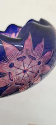 Lot 243 - A Stevens & Williams cased and intaglio cut glass bowl
