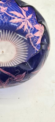 Lot 243 - A Stevens & Williams cased and intaglio cut glass bowl
