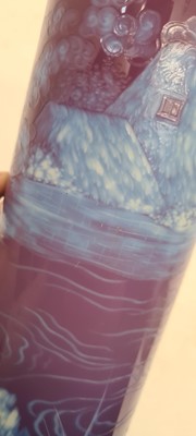 Lot 244 - A Stevens & Williams three colour intaglio cut glass vase