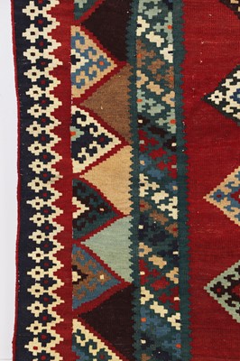 Lot 189 - A Persian Qashqai kilim wool rug