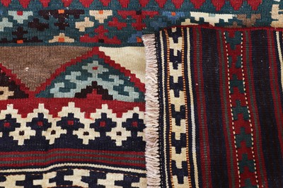 Lot 189 - A Persian Qashqai kilim wool rug
