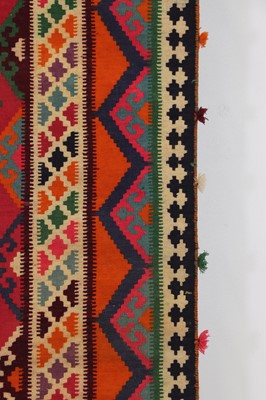 Lot 190 - A Persian Qashqai kilim wool rug