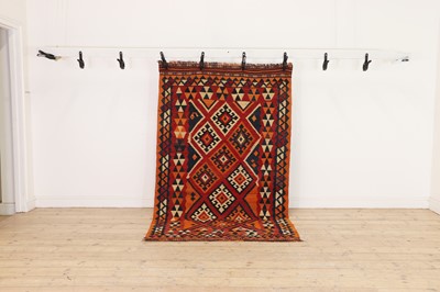 Lot 375 - A Persian kilim wool rug