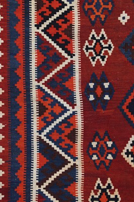 Lot 188 - A Persian Qashqai kilim wool rug