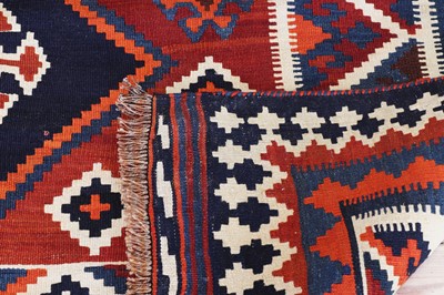 Lot 188 - A Persian Qashqai kilim wool rug