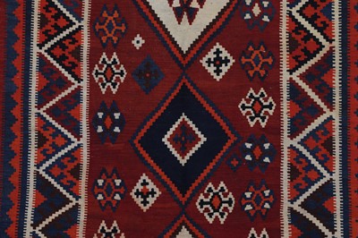 Lot 188 - A Persian Qashqai kilim wool rug