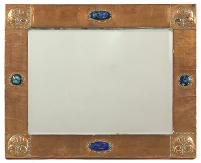 Lot 130 - An Arts and Crafts copper wall mirror