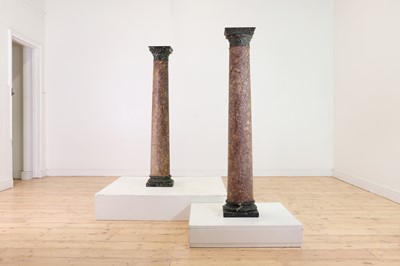 Lot 51 - A pair of Brocatelle marble Tuscan columns