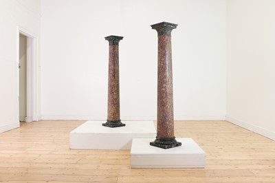 Lot 51 - A pair of Brocatelle marble Tuscan columns