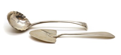 Lot 33 - A George III Scottish silver butter spade