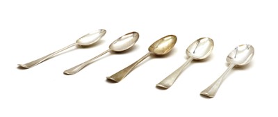 Lot 25 - A group of five silver tablespoons