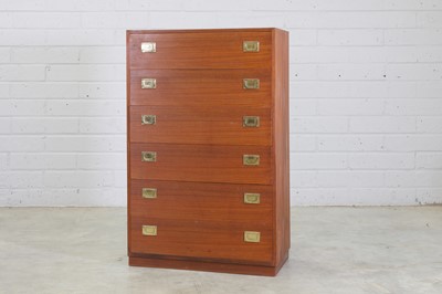 Lot 354 - A Danish teak tallboy