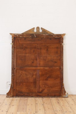 Lot 33 - A George III-style carved giltwood and gesso overmantel mirror
