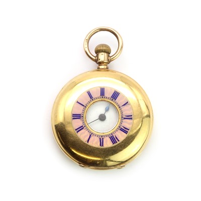 Lot 284 - An 18ct gold half hunter pocket watch