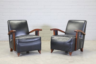 Lot 171 - A pair of Art Deco armchairs