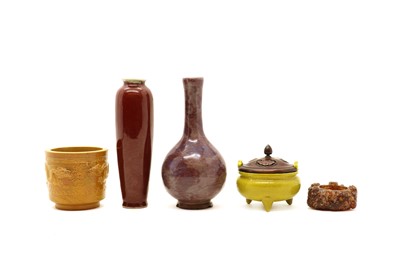 Lot 72 - A group of Chinese monochrome porcelain