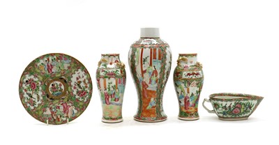 Lot 83 - Three Chinese famille rose vases