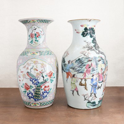 Lot 412 - A Chinese famille rose vase