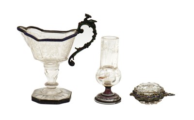 Lot 305 - A 'Lobmeyer' type glass ewer