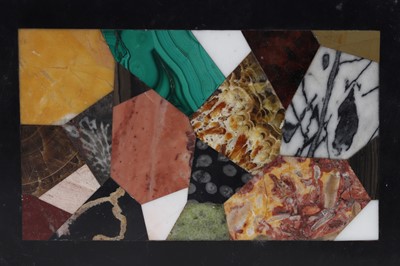 Lot 195 - A group of hardstone pietra dura desk pieces