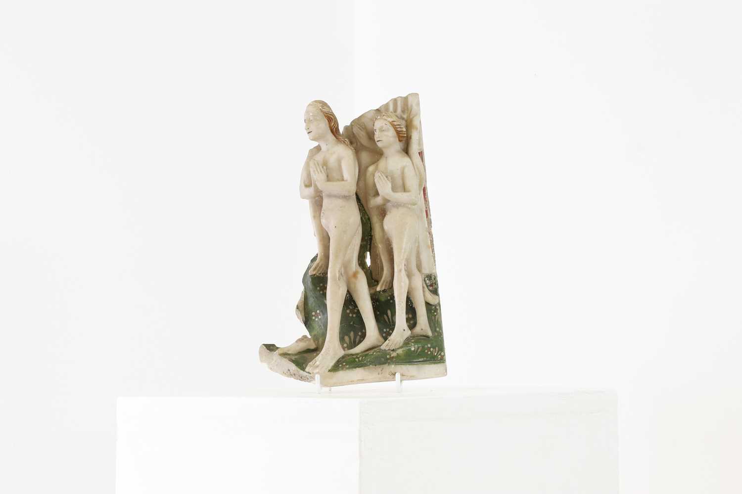 Lot 68 - A Nottingham alabaster relief fragment