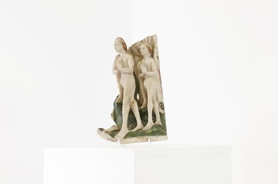 Lot 68 - A Nottingham alabaster relief fragment