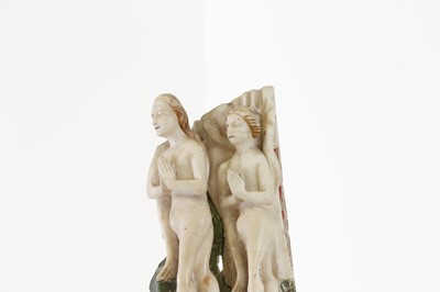 Lot 68 - A Nottingham alabaster relief fragment