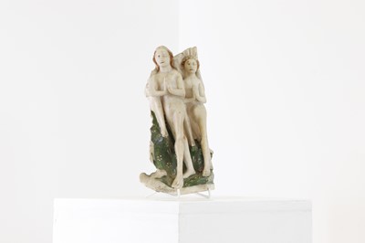Lot 68 - A Nottingham alabaster relief fragment