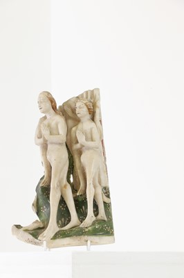 Lot 68 - A Nottingham alabaster relief fragment