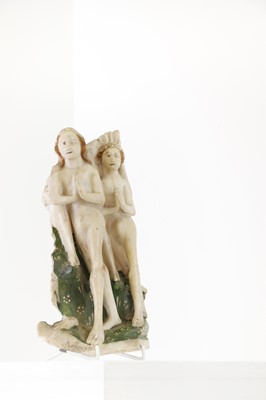 Lot 68 - A Nottingham alabaster relief fragment