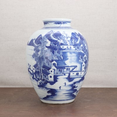 Lot 91 - A Chinese blue and white jar