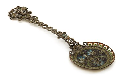 Lot 284 - A plique a jour spoon