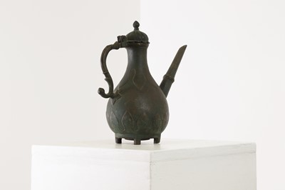 Lot 548 - A Mughal bronze ewer or aftaba