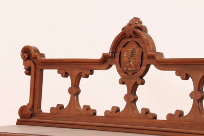 Lot 334 - A Victorian mahogany hall seat or bench